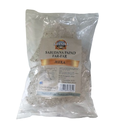 Adisha Farfar Sabudana/Sago Papadi Jeera 200g