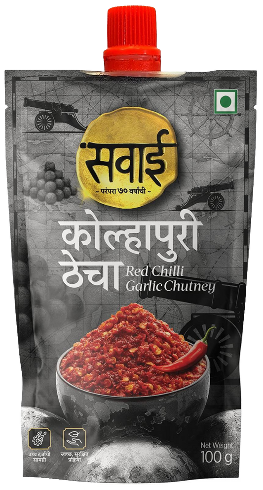 Sawai Kolhapuri Thecha (Spicy Chutney) 100g