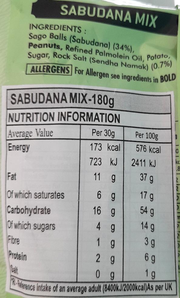 Jabsons Sabudana Mix 180g - Cestaa Retail