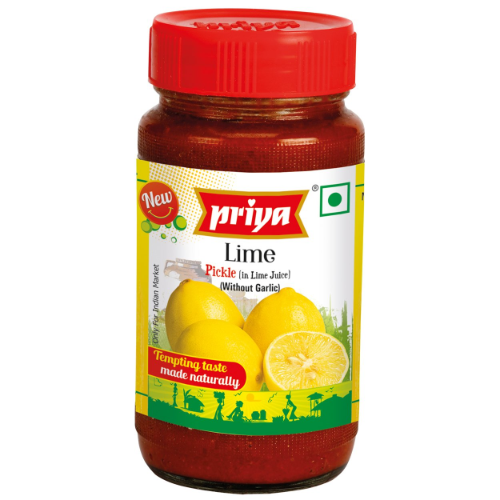 Priya Lime w/o Garlic Pickle 300g Cestaa Ireland